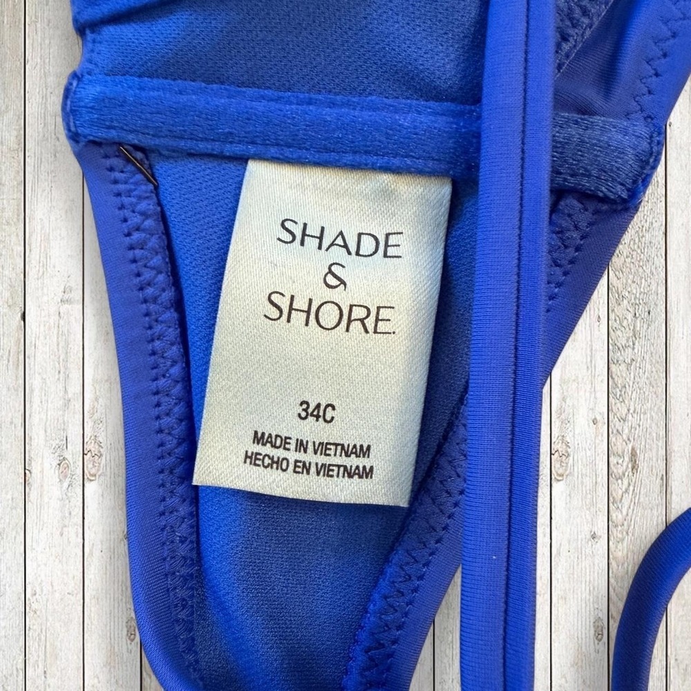 NWT Shade & Shore Royal Blue Halter Bikini Top 34C | Target Swim - Picture 4 of 5
